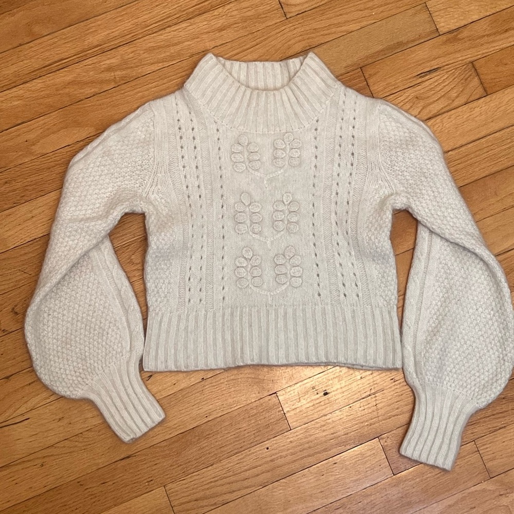 Doen x Reformation cable knit wool sweater